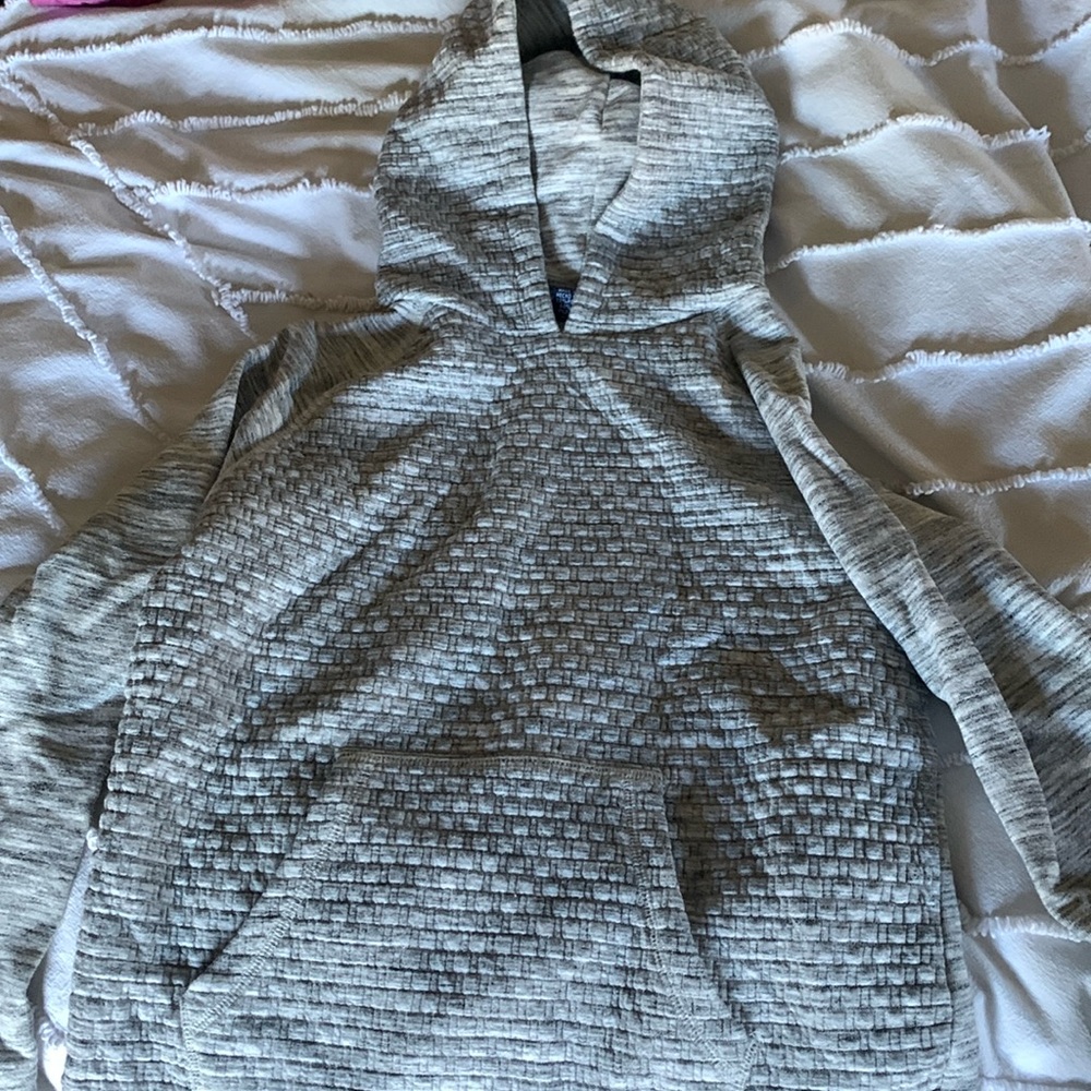 Heathered grey hoodie